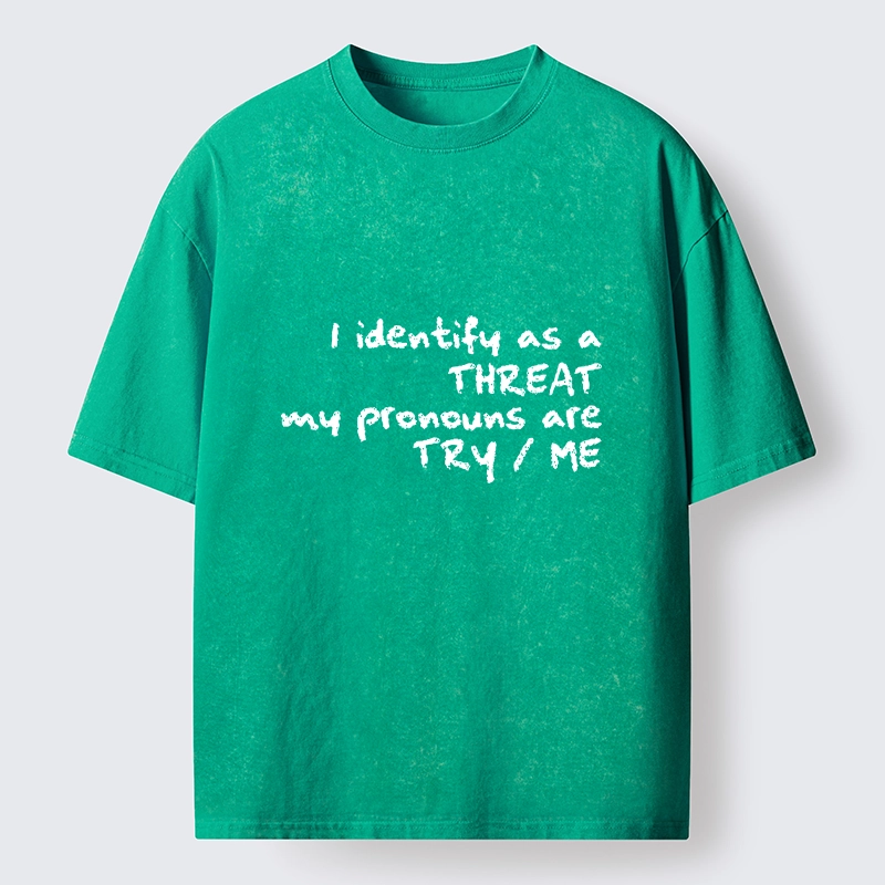 Tokyo-Tiger Don’t Test Me, I’m A Threat Washed T-Shirt