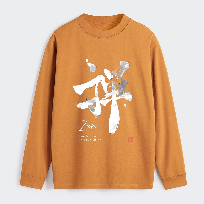Tokyo-Tiger Zen Texts Classic Long Sleeve T-Shirt