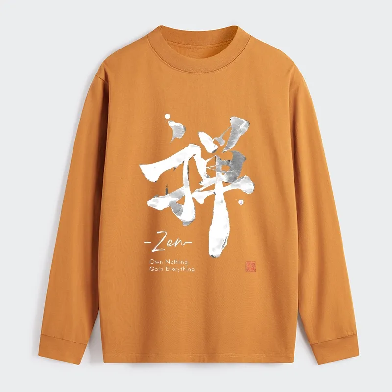 Tokyo-Tiger Zen Texts Classic Long Sleeve T-Shirt Sale