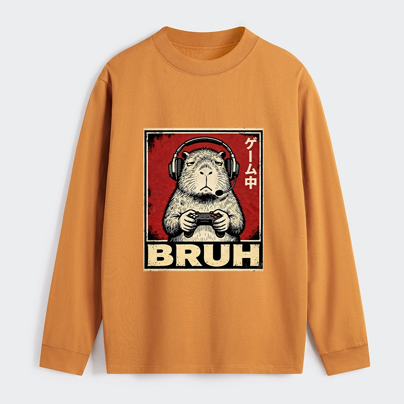 Tokyo-Tiger Funny Capybara Playing Games Classic Long Sleeve T-Shirt