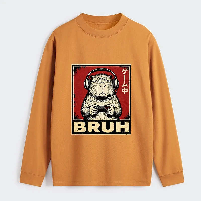 Tokyo-Tiger Funny Capybara Playing Games Classic Long Sleeve T-Shirt