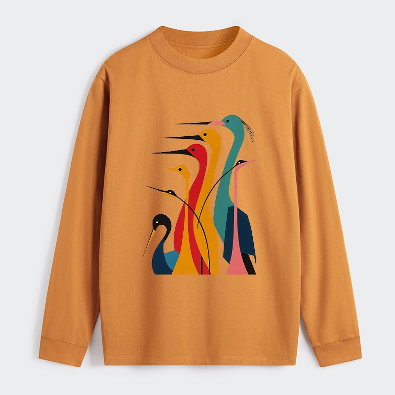 Tokyo-Tiger Various Types Of Cranes Classic Long Sleeve T-Shirt
