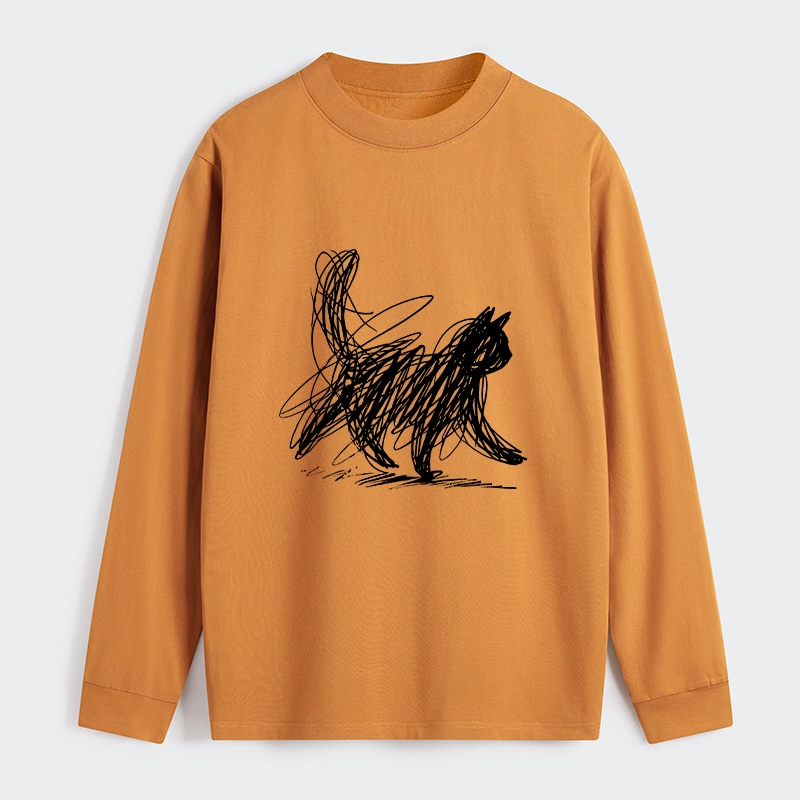 Tokyo-Tiger Minimalist Cat Art Classic Long Sleeve T-Shirt