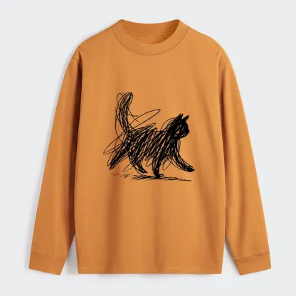 Tokyo-Tiger Minimalist Cat Art Classic Long Sleeve T-Shirt