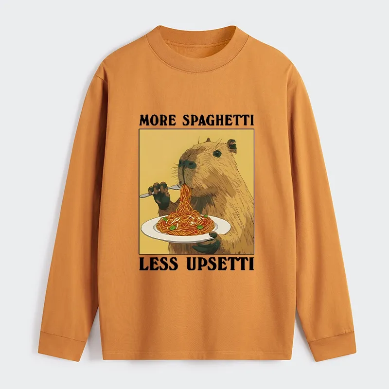 Tokyo-Tiger Capybara Eating Pasta Classic Long Sleeve T-Shirt