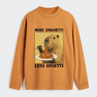 Tokyo-Tiger Capybara Eating Pasta Classic Long Sleeve T-Shirt