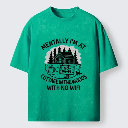 Tokyo-Tiger Dreaming Of A Woodland Cottage Washed T-Shirt