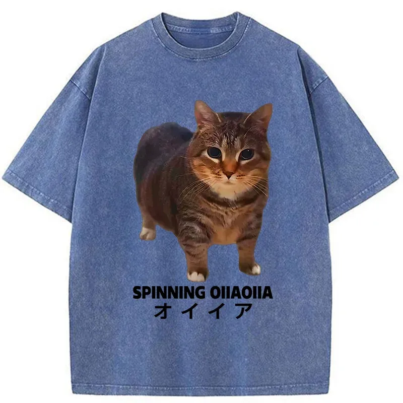 Tokyo-Tiger OIIAOIIA Cat Washed T-Shirt