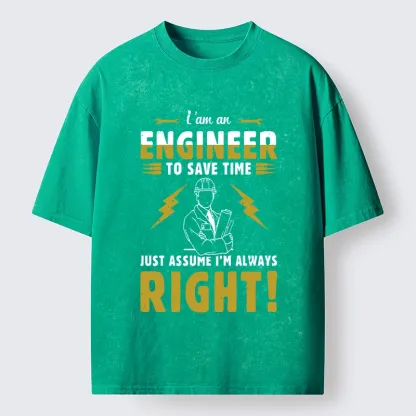 Tokyo-Tiger Confident Engineer Washed T-Shirt