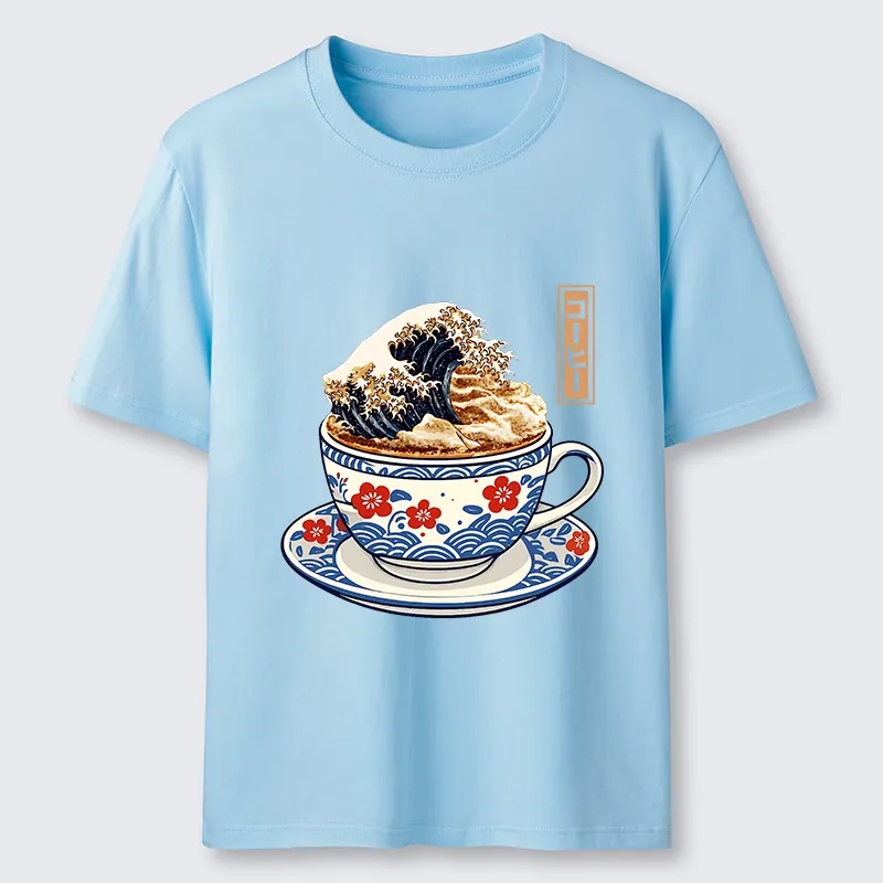 Tokyo-Tiger Coffee Wave Foam Classic T-Shirt