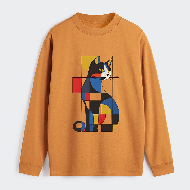 Tokyo-Tiger Mondrian Cat Classic Long Sleeve T-Shirt