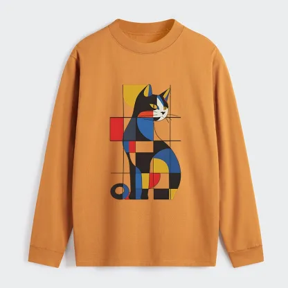 Tokyo-Tiger Mondrian Cat Classic Long Sleeve T-Shirt