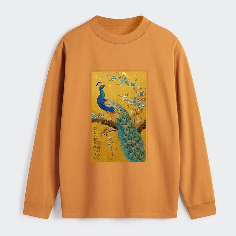 Tokyo-Tiger The Peacock's Silent Elegance Classic Long Sleeve T-Shirt