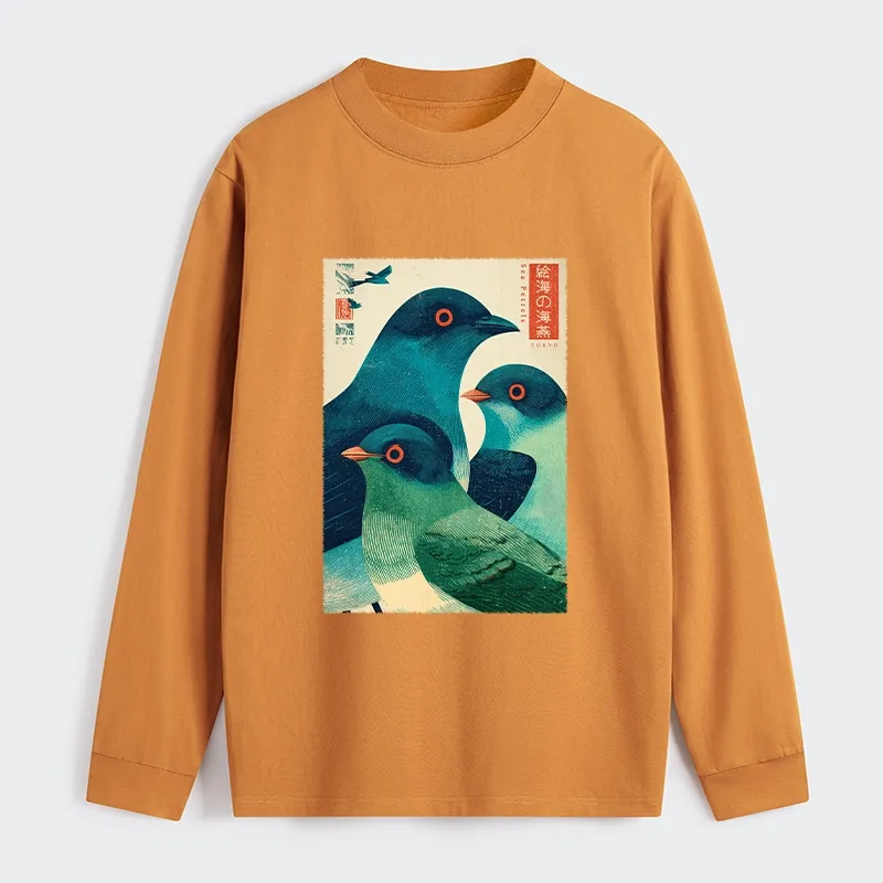 Tokyo-Tiger Petrels Of The Painted Sea Classic Long Sleeve T-Shirt