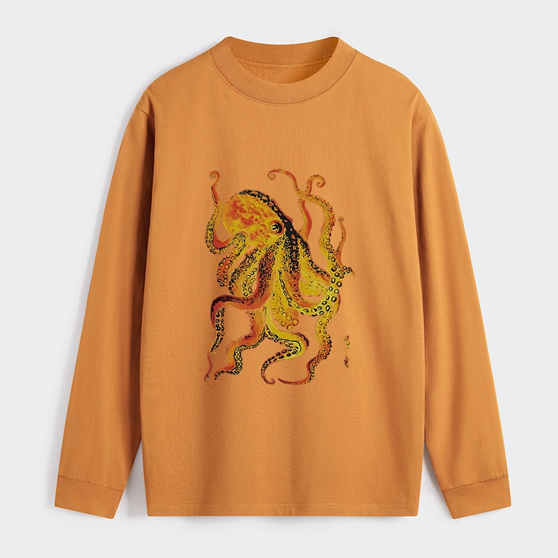 Tokyo-Tiger Deep Sea Gorgeous Octopus Classic Long Sleeve T-Shirt