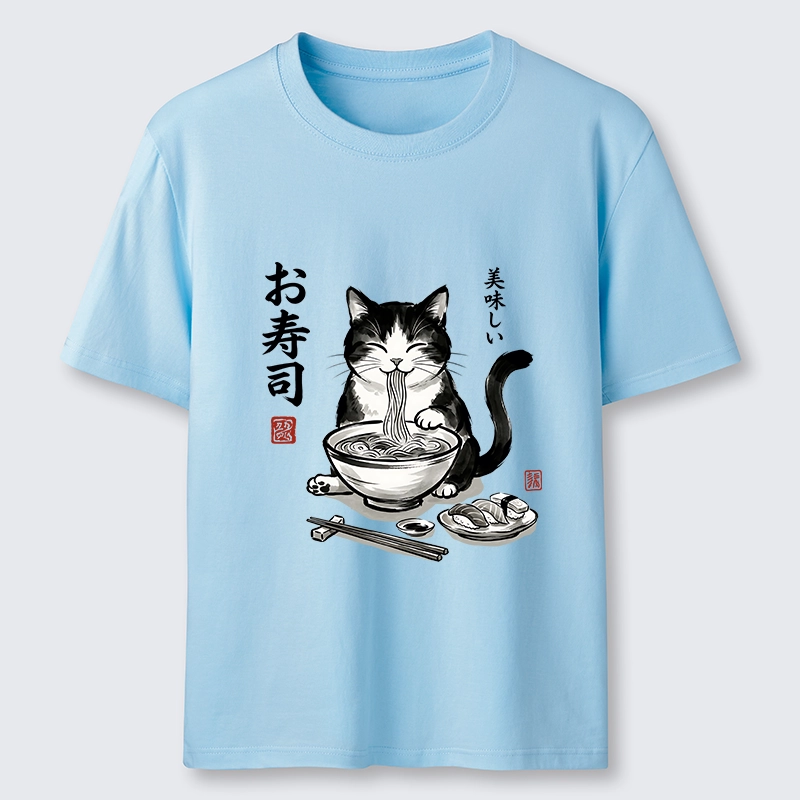 Tokyo-Tiger Cats Eat Japanese Food Classic T-Shirt