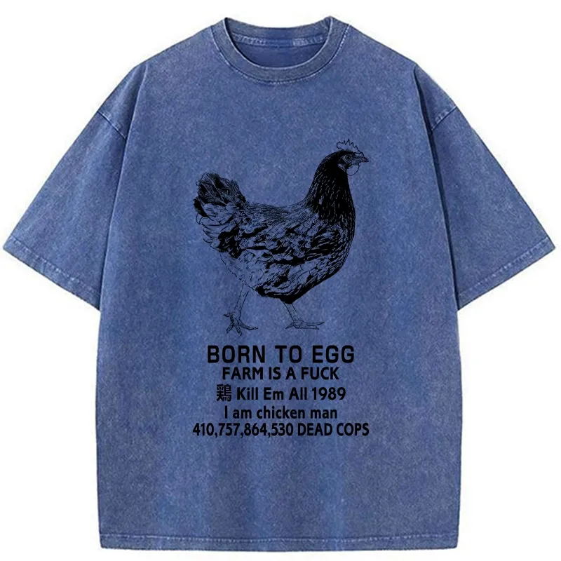 Tokyo-Tiger Born To Egg Washed T-Shirt