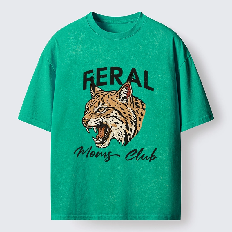Tokyo-Tiger Lynx Roaring For Mom Power Washed T-Shirt