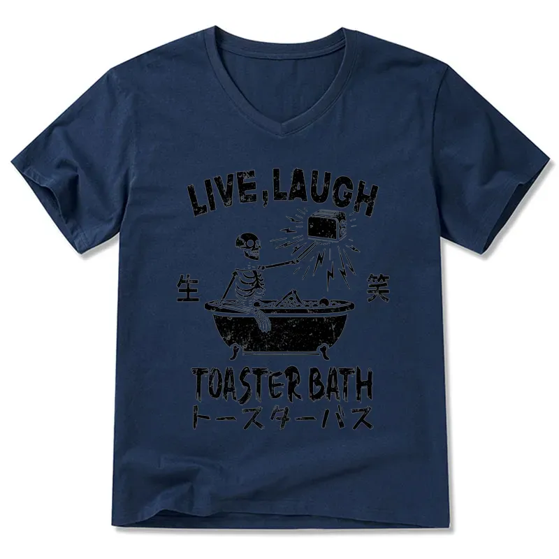 Tokyo-Tiger Funny Electric Shock Skeleton V-Neck Classic T-Shirt