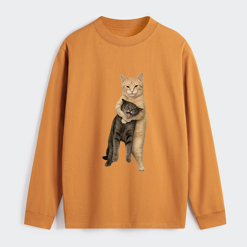 Tokyo-Tiger Orange Cat’s Tight Embrace Classic Long Sleeve T-Shirt