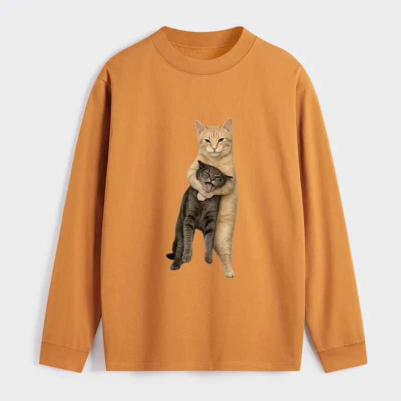 Tokyo-Tiger Orange Cat’s Tight Embrace Classic Long Sleeve T-Shirt