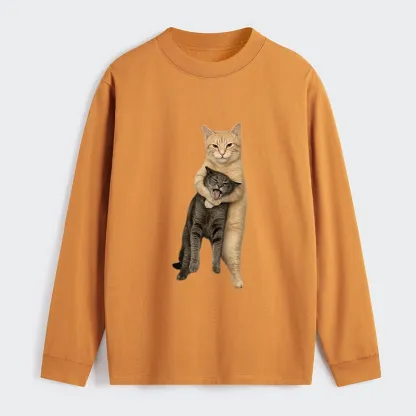 Tokyo-Tiger Orange Cat’s Tight Embrace Classic Long Sleeve T-Shirt