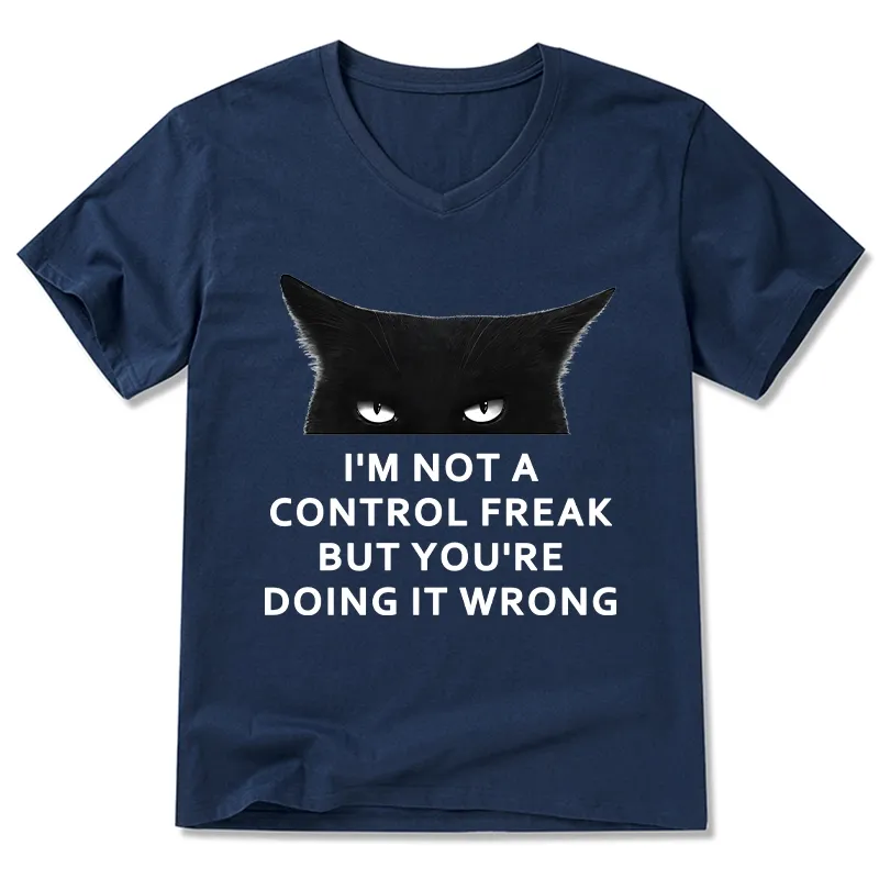 Tokyo-Tiger Control Freak Funny V-Neck Classic T-Shirt