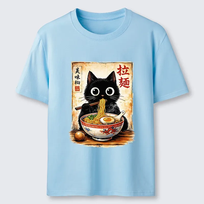 Tokyo-Tiger Cute Cat Slurping Ramen Classic T-Shirt