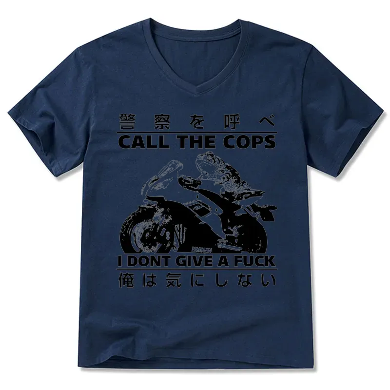 Tokyo-Tiger Funny Frog Riding A Motorcycle V-Neck Classic T-Shirt