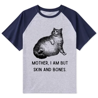 Tokyo-Tiger Skin & Bones Cat Raglan T-shirt