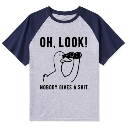 Tokyo-Tiger No One Cares About The Duck Raglan T-shirt