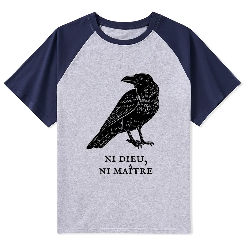 Tokyo-Tiger Crow Have A Strong Sense Of Self Raglan T-shirt