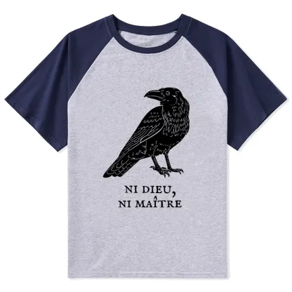 Tokyo-Tiger Crow Have A Strong Sense Of Self Raglan T-shirt