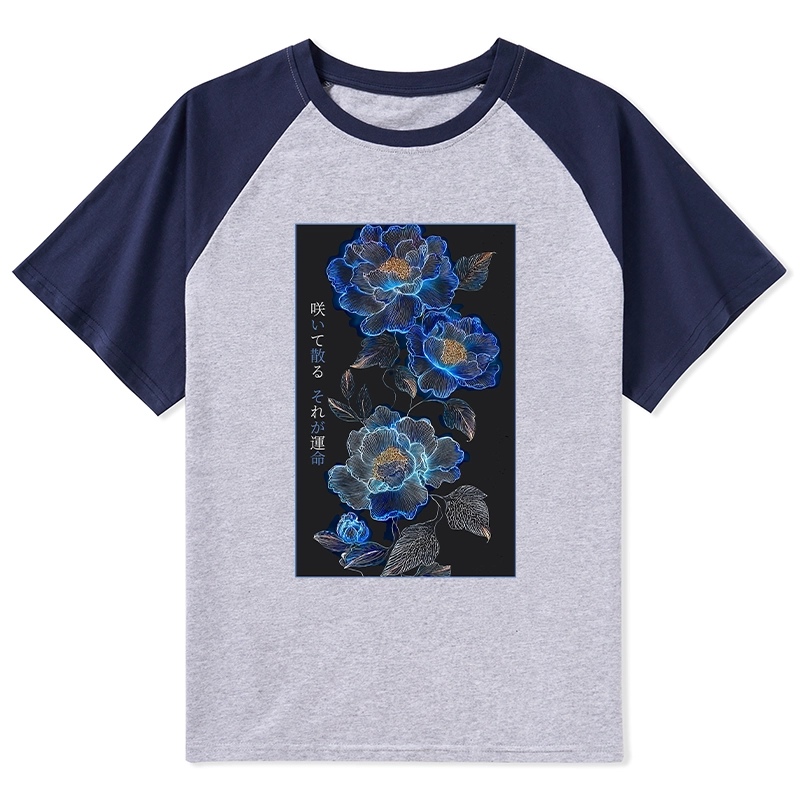 Tokyo-Tiger The Sea Of Flowers In The Darkness Raglan T-shirt
