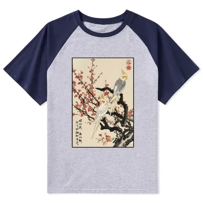 Tokyo-Tiger Whispers of Silent Blossoms Raglan T-shirt