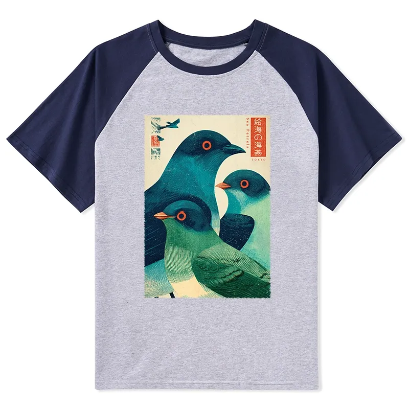 Tokyo-Tiger Petrels Of The Painted Sea Raglan T-shirt