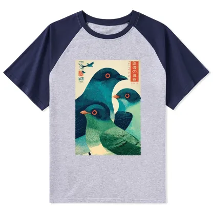 Tokyo-Tiger Petrels Of The Painted Sea Raglan T-shirt