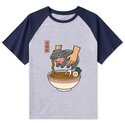 Tokyo-Tiger Noodles Got Me Raglan T-shirt