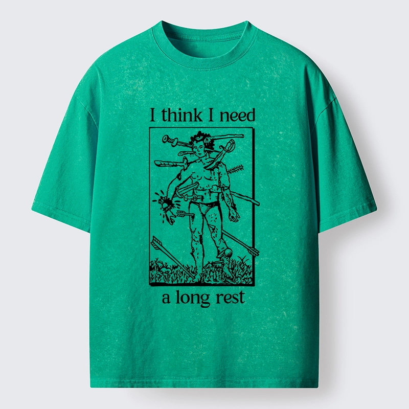 Tokyo-Tiger Long Rest For The Weary Fighter Washed T-Shirt