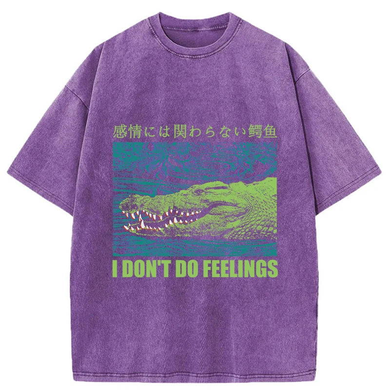 Tokyo-Tiger An Emotionless Crocodile Washed T-Shirt