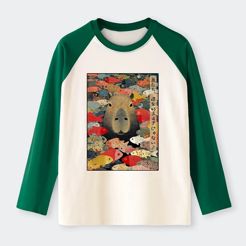 Tokyo-Tiger Am I Too Lovable? Raglan Long Sleeve T-shirt