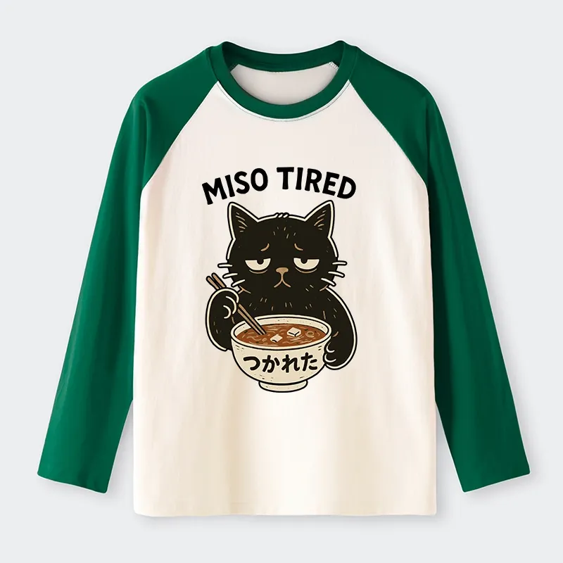 Tokyo-Tiger I’m So Tired Raglan Long Sleeve T-shirt