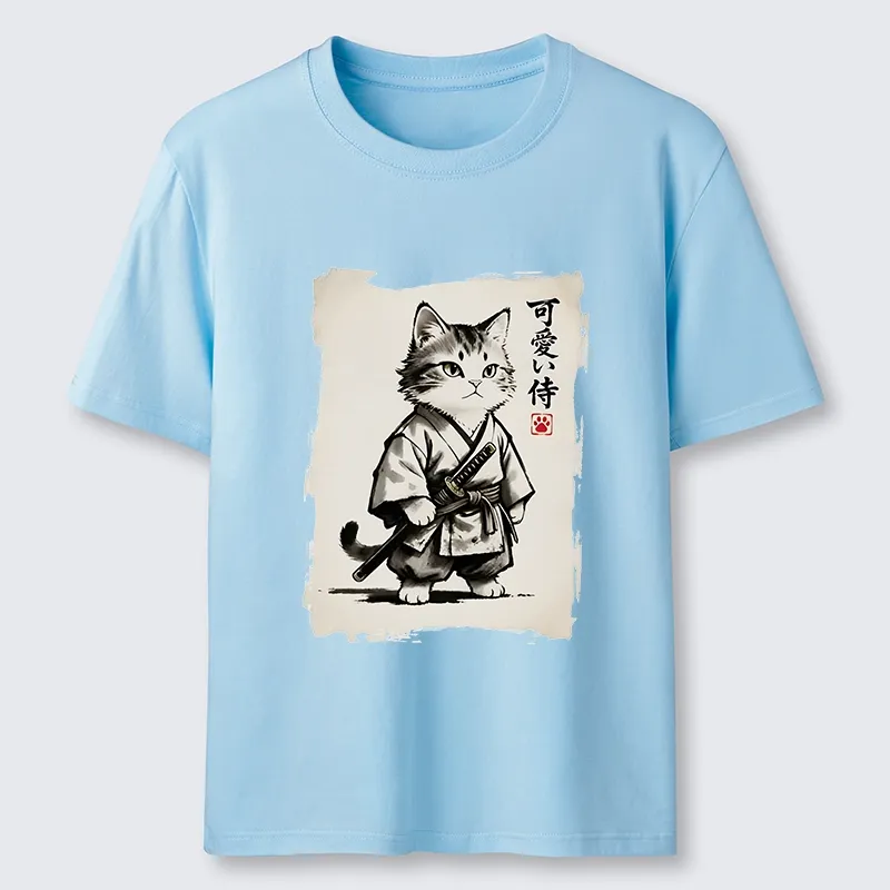 Tokyo-Tiger Japanese Samurai Cat Illustration Classic T-Shirt