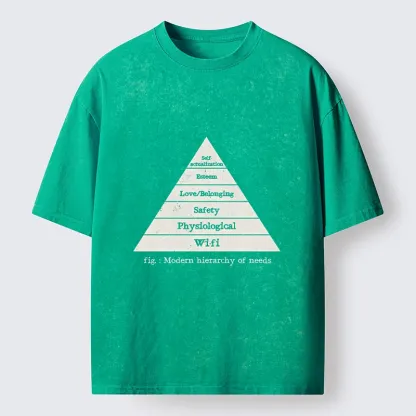 Tokyo-Tiger Funny Wifi Is Essential Meme Washed T-Shirt