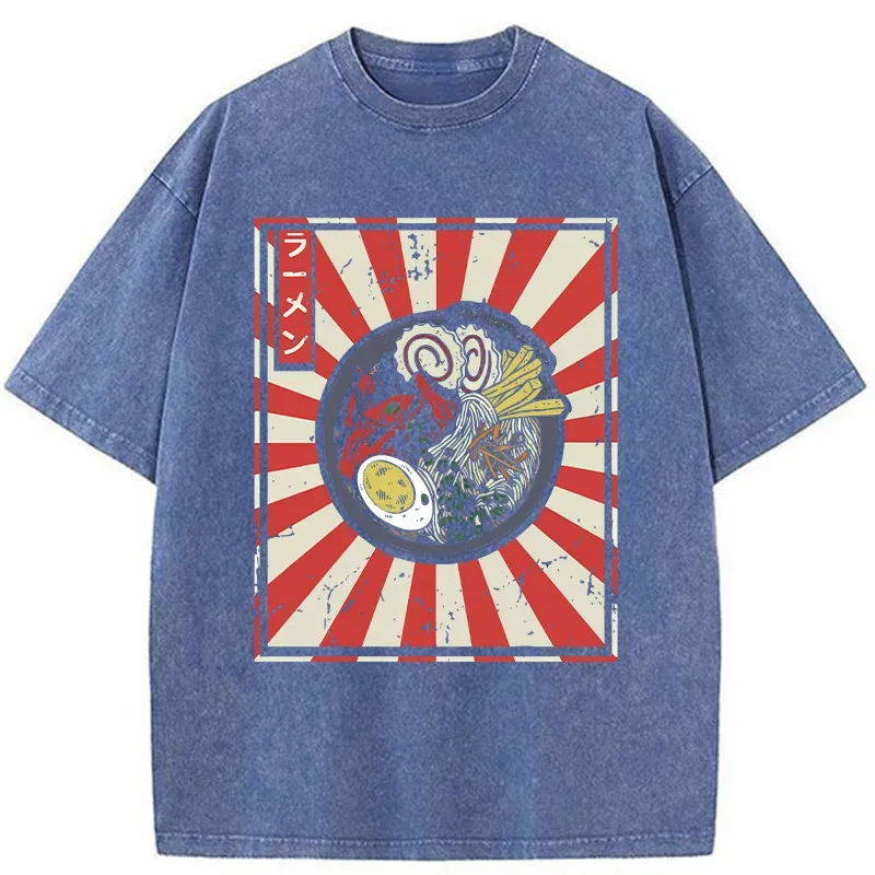 Tokyo-Tiger Japanese Delicious Ramen Washed T-Shirt