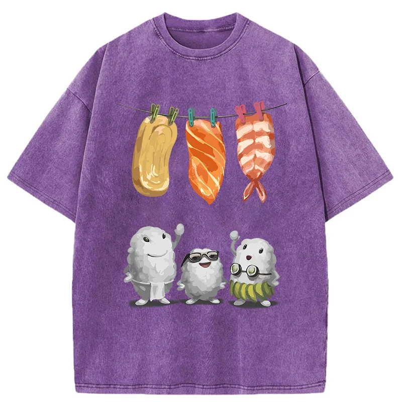 Tokyo-Tiger Sushis Are Drying Their Clothes Washed T-Shirt
