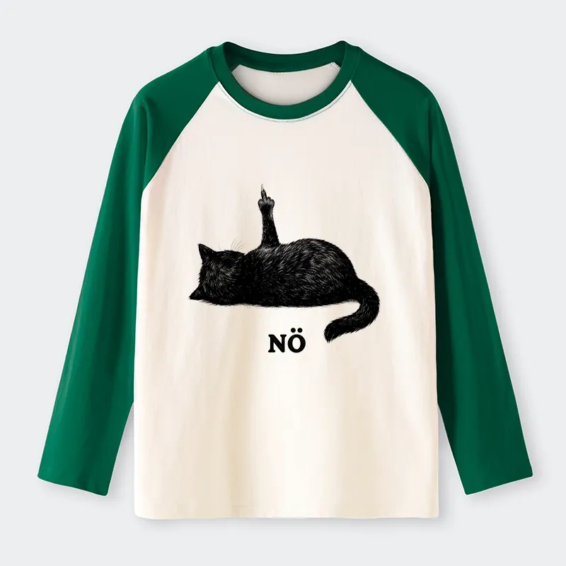Tokyo-Tiger Cat Refused Raglan Long Sleeve T-shirt Sale