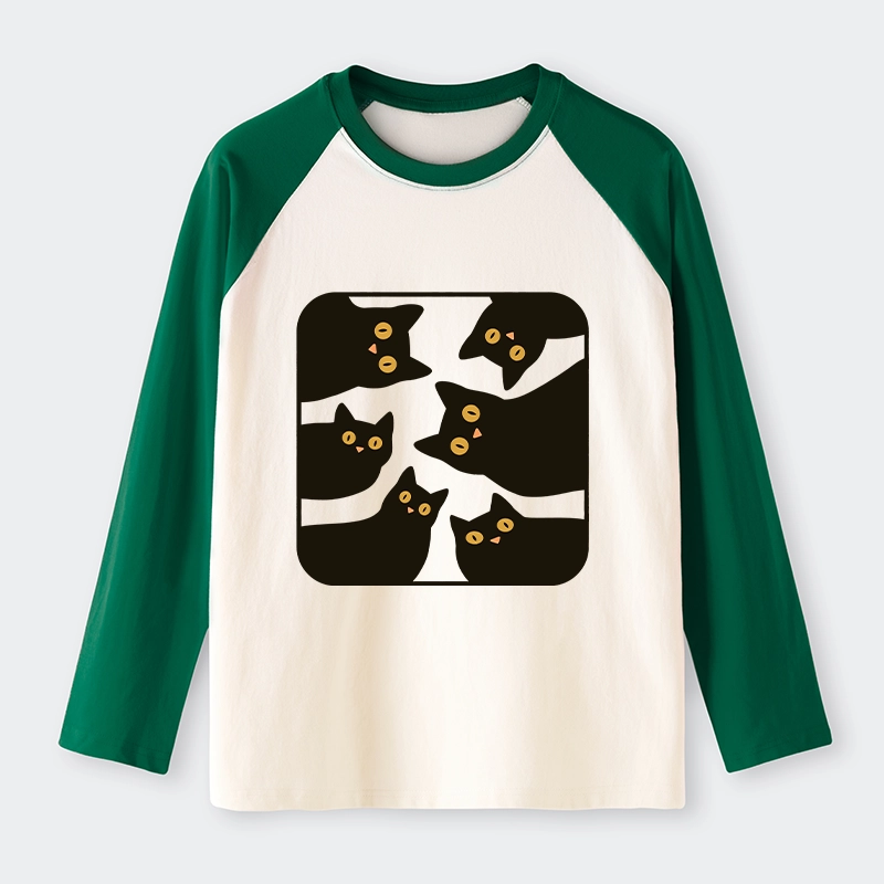 Tokyo-Tiger Cats Are Watching You Raglan Long Sleeve T-shirt