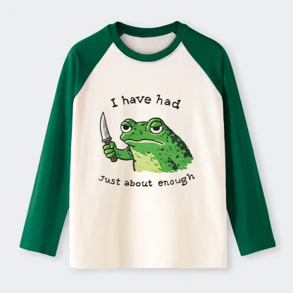 Tokyo-Tiger Impatient Frog Raglan Long Sleeve T-shirt