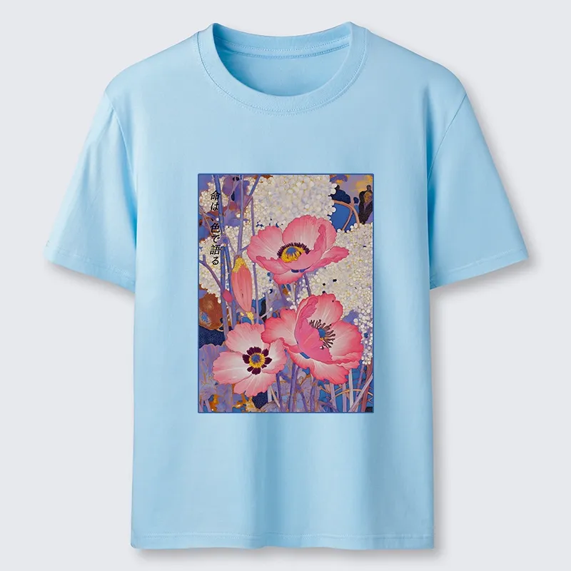 Tokyo-Tiger Vintage Japanese Poppy Art Classic T-Shirt